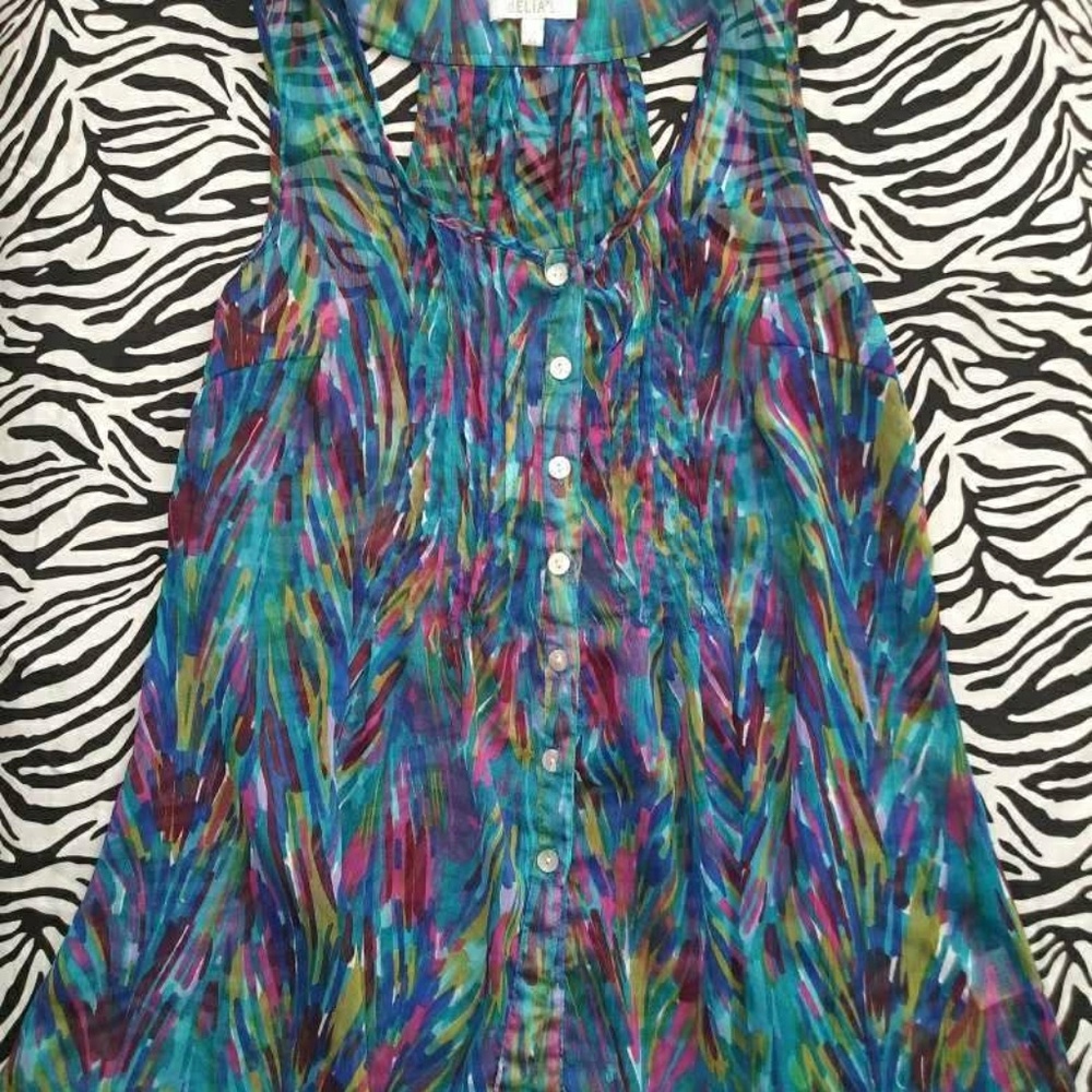Womens button up sleeveless blouse